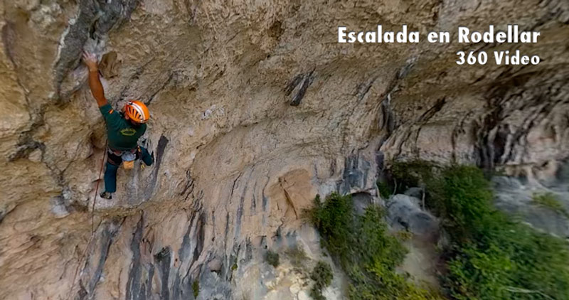video 360 de escalada en Rodellar