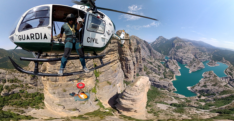 video 360 de vuelo de entrenamiento en Guara