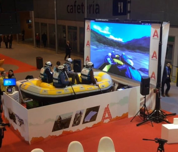 Simulador de rafting de realidad virtual